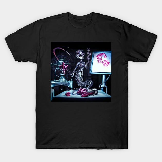 Tentacle imaging table T-Shirt by Pebbles Joy Designs